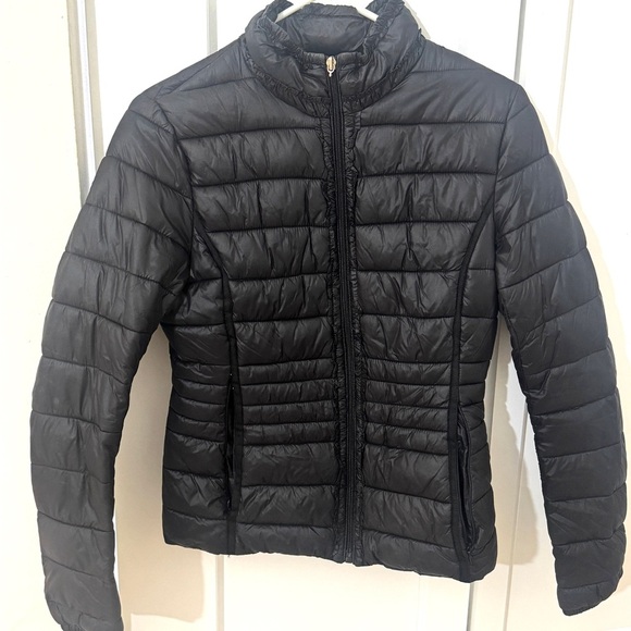 ME & ME Jackets & Blazers - Black Quilted Puffer Jacket with Stand-up Collar